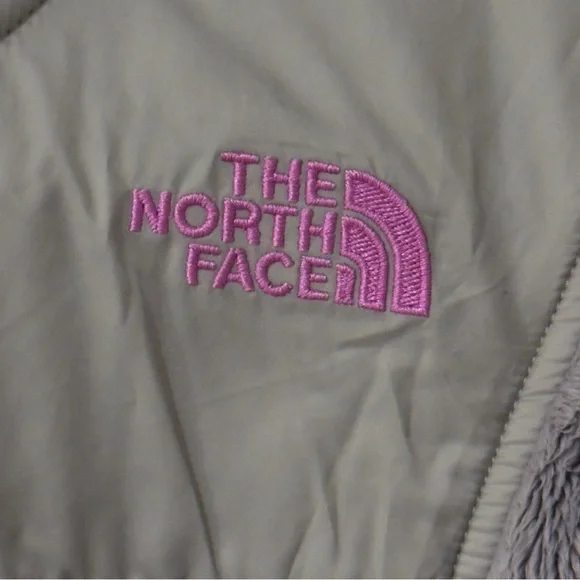 The North Face Kids Osito Gray/Purple Poncho Jacket M - Picture 3 of 8